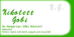 nikolett gobi business card